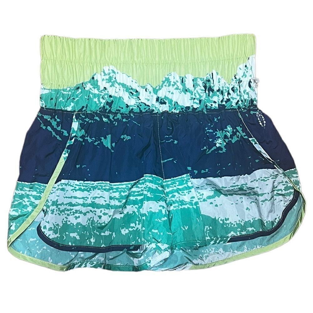 Free People FP Movement The Way Home Printed Shorts Mountain Print Size Small